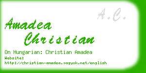 amadea christian business card